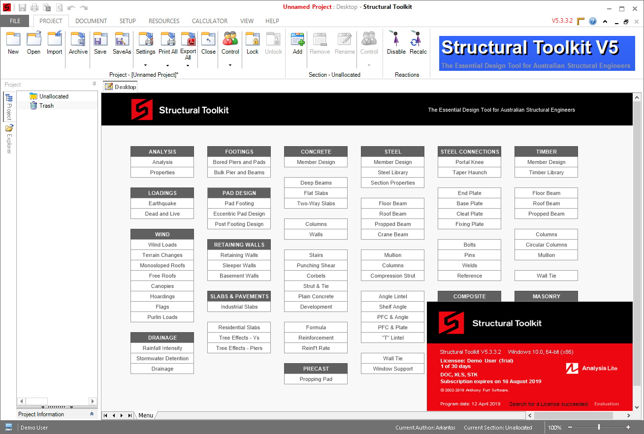Anthony Furr Sofware Structural Toolkit v5.3.3.2 Anthony Furr Sofware Structural Toolkit v5.3.3.2