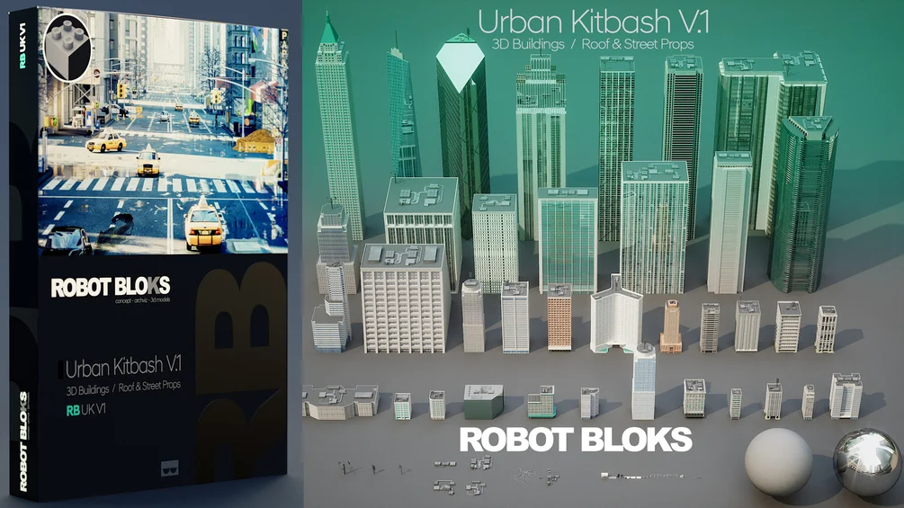 Gumroad – ROBOT BLOCKS Urban Kitbash V1 Gumroad – ROBOT BLOCKS Urban Kitbash V1