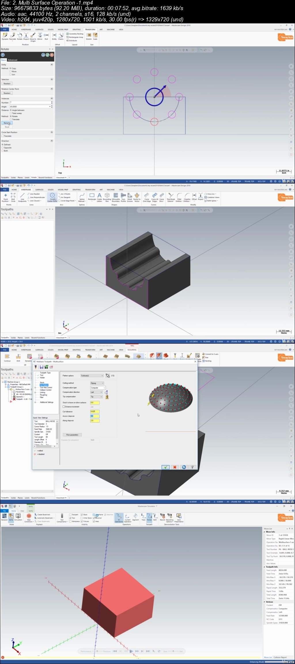 MasterCAM Multi-Axis Programming MasterCAM Multi-Axis Programming