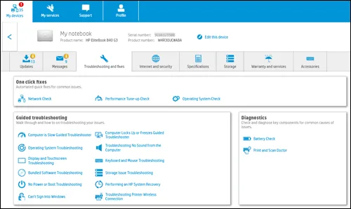 HP Support Assistant HP Support Assistant