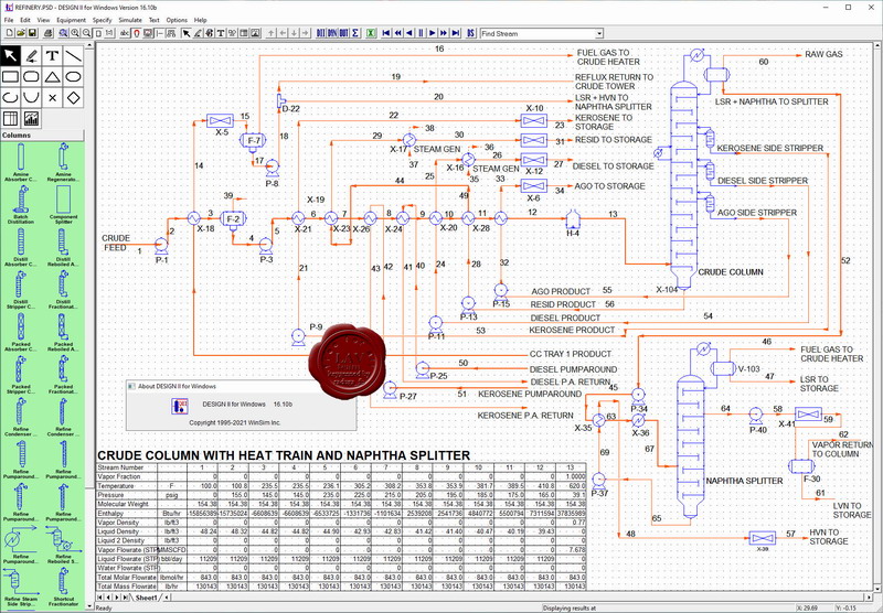 WinSim DESIGN II v16.10 WinSim DESIGN II v16.10