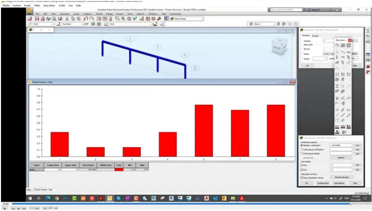 Design of timber columns - timber beams using Robot Structural Analysis Professional software Design of timber columns - timber beams using Robot Structural Analysis Professional software