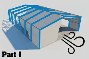Design Wind Loading on a Steel Frame Warehouse - Part 1 of 2 Design Wind Loading on a Steel Frame Warehouse - Part 1 of 2