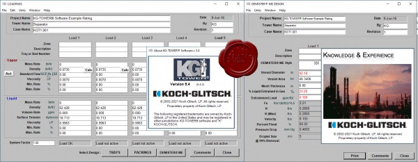 Koch-Glitsch KG-TOWER v5.4.3 Koch-Glitsch KG-TOWER v5.4.3