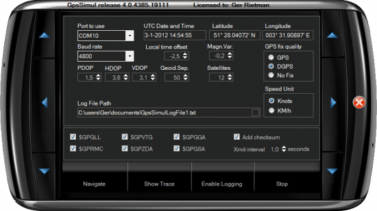 Sailsoft GpsSimul Sailsoft GpsSimul