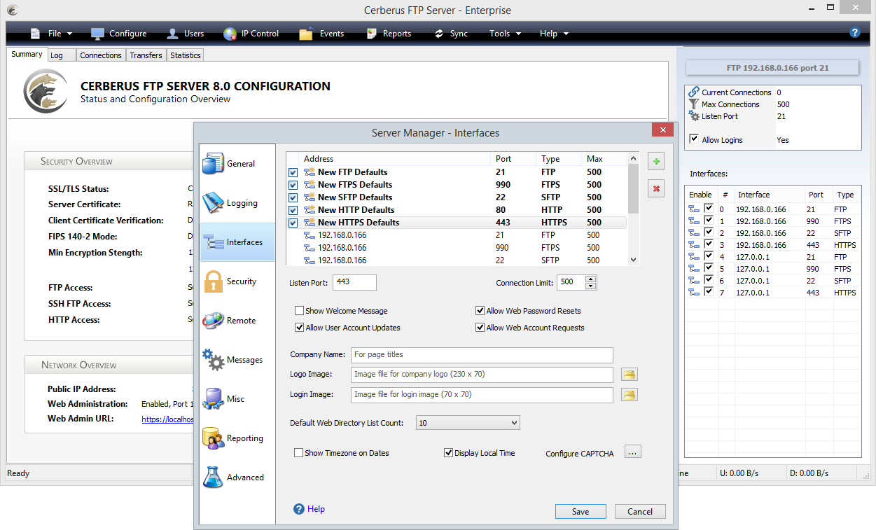 Cerberus FTP Server Enterprise 10.0.14.0 Cerberus FTP Server Enterprise 10.0.14.0