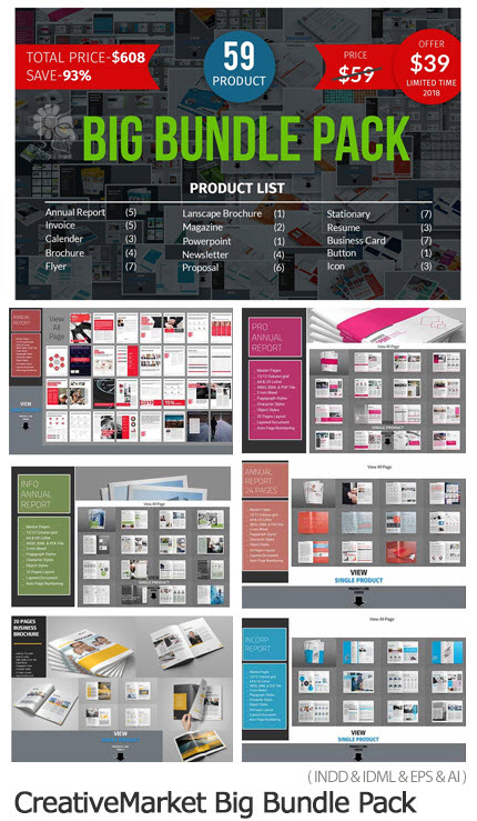 CreativeMarket Big Bundle Pack CreativeMarket Big Bundle Pack