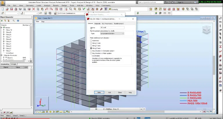 Robot Structural Analysis Professional 2019 Analysis - Design of 10.story RC Structures Robot Structural Analysis Professional 2019 Analysis - Design of 10.story RC Structures