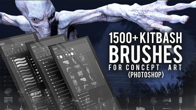 ArtStation – 1500+ Kitbash Brushes for Concept art for Photoshop ArtStation – 1500+ Kitbash Brushes for Concept art for Photoshop