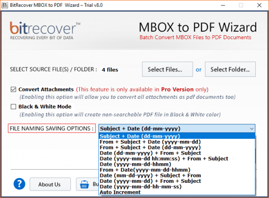 BitRecover MBOX to PDF Wizard 8.5 BitRecover MBOX to PDF Wizard 8.5