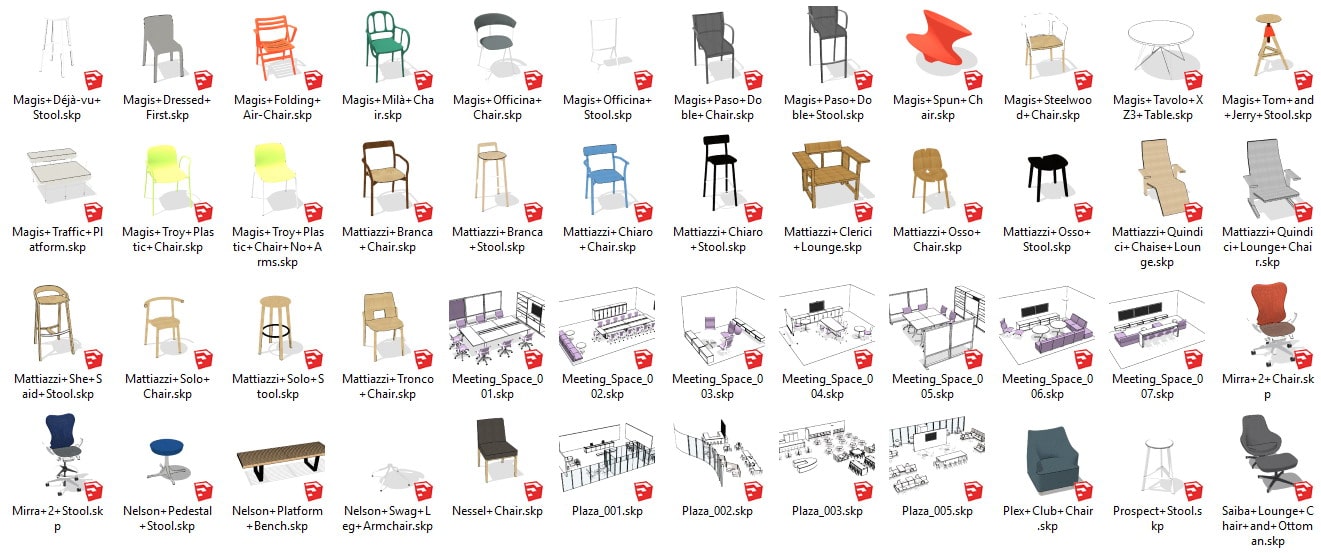 Sketchup furniture collection