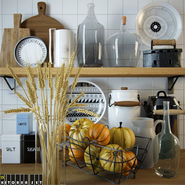 Sketchup and Max of kitchen accessories