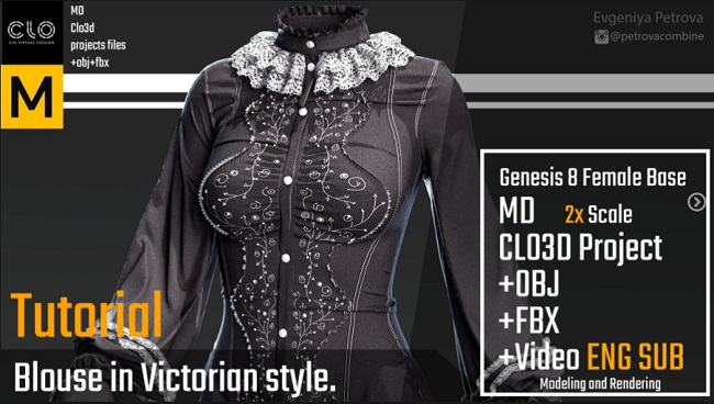 ArtStation – Victorian blouse Tutorial by Evgeniya Petrova ArtStation – Victorian blouse Tutorial by Evgeniya Petrova