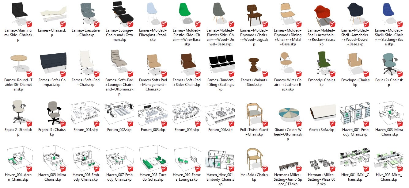 Sketchup furniture collection