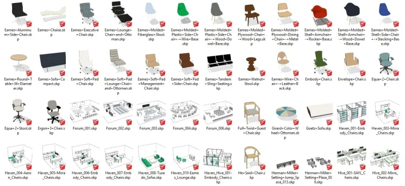 Sketchup furniture collection