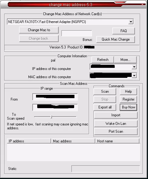 AMac Address Change v5.3 AMac Address Change v5.3