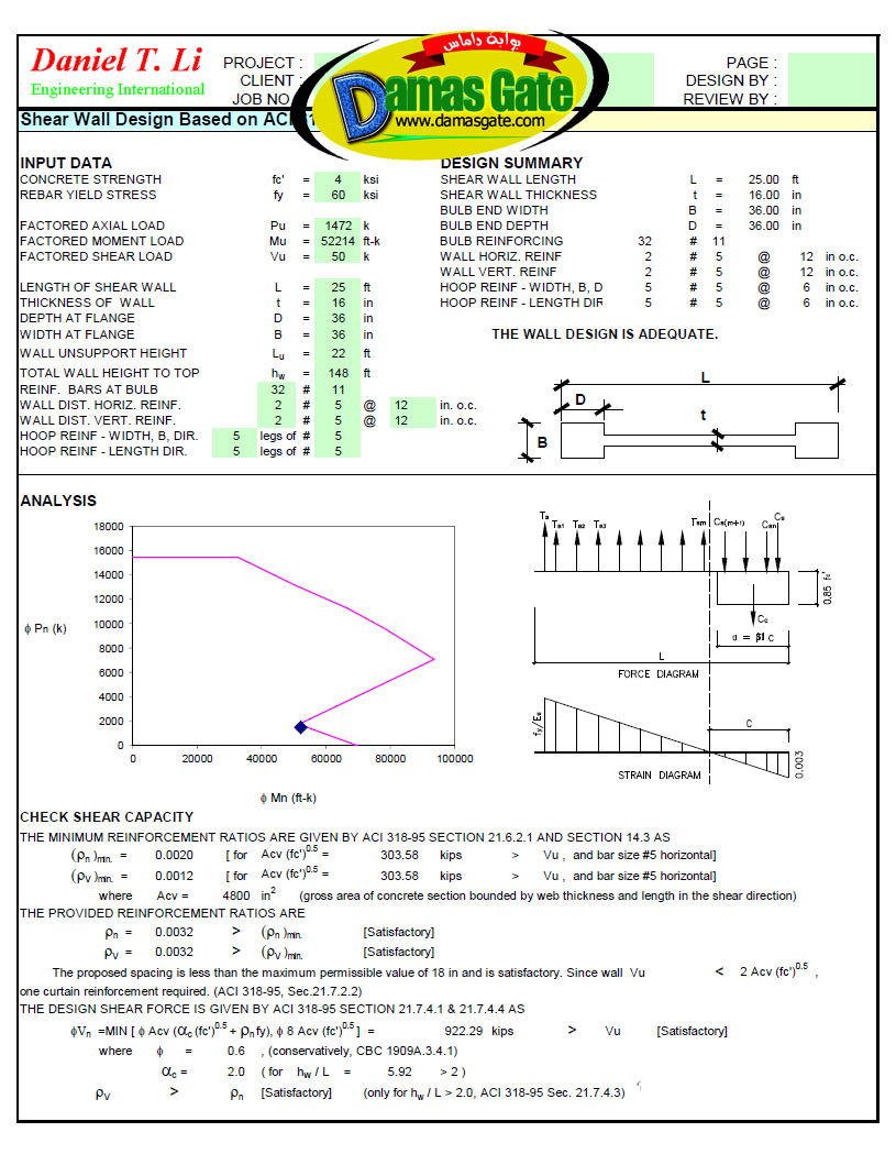 Concrete Design Spreadsheets Concrete Design Spreadsheets