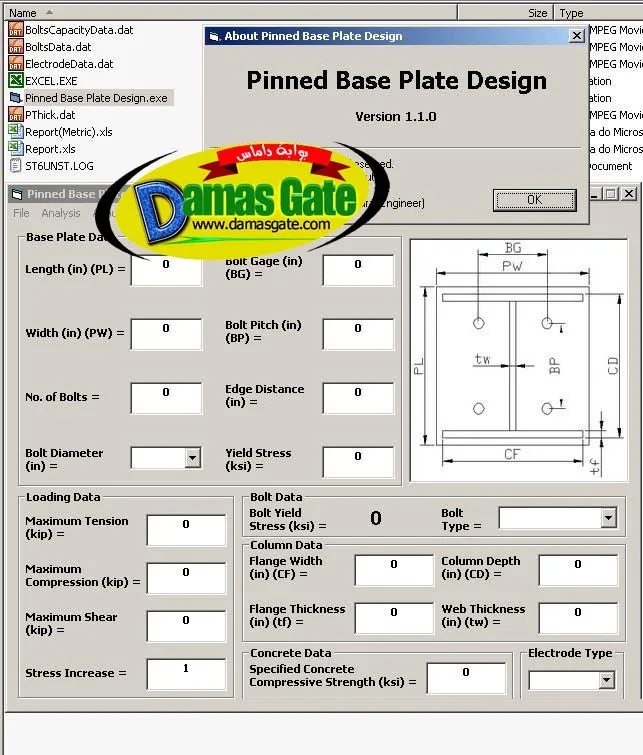 Steel Pinned Base Plate Design Steel Pinned Base Plate Design