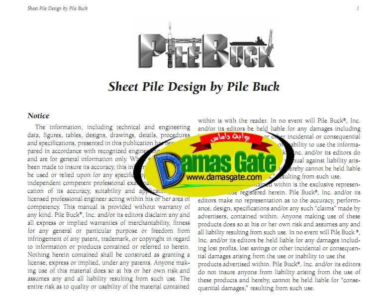 Sheet Piling Design by Pile Buck Sheet Piling Design by Pile Buck